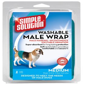 Simple Solution Washable Male Wrap Blue 1ea/MD