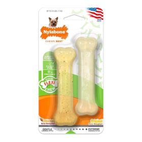 Nylabone FlexiChew Bone Dog Chew Toys Chicken 1ea/XS/Petite - Up To 15 lb
