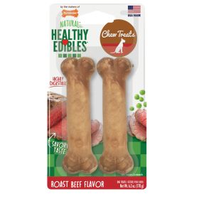 Nylabone Healthy Edibles AllNatural Long Lasting Chew Treats 2 count, 1ea/Wolf  Up To 35 lb