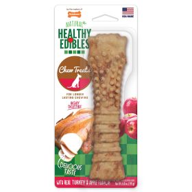 Nylabone Healthy Edibles AllNatural Long Lasting Chew Treats Turkey  Apple, 1ea/XL/Souper  50 Lbs. 1 ct