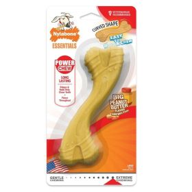 Nylabone Power Chew Curvy Dental Chew Toy for Dogs Peanut Butter 1ea/Large/Giant - Up To 50 lb