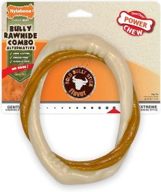 Nylabone Power Chew Alternative Bully Rawhide Combo Ring Bully Stick 1ea/Medium/Wolf - Up To 35 lb