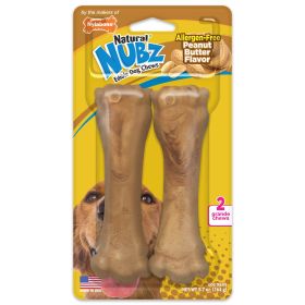 Nylabone Natural Nubz Dog Treats, AllergenFree Peanut Butter Peanut Butter, 1ea/Jumbo  Up To 50 Lbs. 2 ct