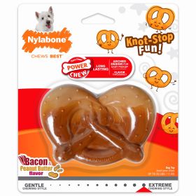Nylabone Power Chew Pretzel Dog Toy Bacon  Peanut Butter, 1ea/SMall/Regular  Up To 25 Ibs. 1 ct