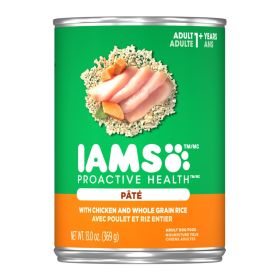 IAMS Proactive Health PatÃ© Adult Wet Dog Food Pate w/Chicken & Rice 13.2oz (Case of 12)
