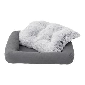 Tall Tails Dog & Cat Grey All In One Bed, 34.5" x 27"