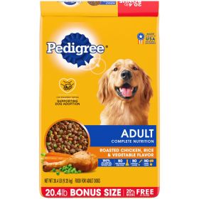Pedigree Complete Nutrition Adult Dry Dog Food Roasted Chicken, Rice & Vegetable 20.4lb