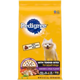 Pedigree Complete Nutrition Tender Bites Small Breed Adult Dry Dog Food Chicken & Steak 15.9lb