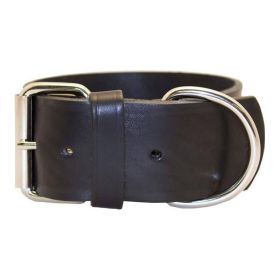 Omni Pet Latigo Leather 1 Ply Dog Collar Black  2 x 27in.