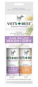 Vet's Best Ear Relief Wash and Dry Combo 2pk 1ea/4 fl oz, 2 pk