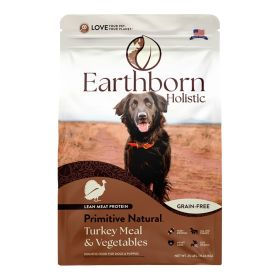 Earthborn Holistic Primitive Natural Grain-Free Dry Dog Food Turkey Meal & Vegetables 25lb