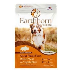 Earthborn Holistic Great Plains Feast Grain-Free Dry Dog Food Bison Meal & Vegetables 25lb