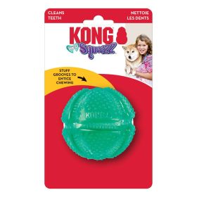 KONG Dental Squeezz Ball Dog Chew Teal 1ea/MD