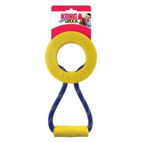 KONG Jaxx Brights Tug with Ring Dog Toy Yellow/Blue 1ea/LG