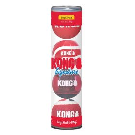 KONG Signature Ball Dog Toy Assorted 1ea/SM, 4 pk