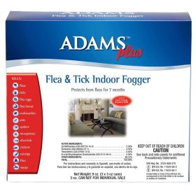 Adams Plus Flea  Tick Indoor Fogger 1ea/3 pk, 3 oz