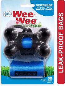Four Paws WeeWee Outdoor Dog Waste Bag Dispenser with Heavy Duty Waste Bags 1ea/30 ct