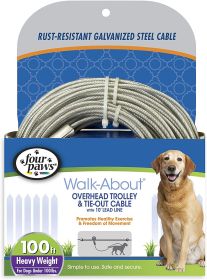 Four Paws Heavy Weight Dog Trolley Exerciser Silver, 1ea/100 Foot