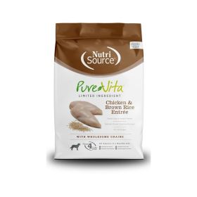 NutriSource PureVita LID Dry Dog Food Chicken & Brown Rice EntrÃ©e 25lb
