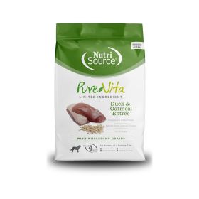 NutriSource PureVita LID Dry Dog Food Duck & Oatmeal EntrÃ©e 25lb