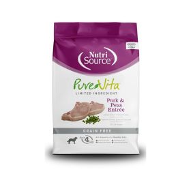 NutriSource PureVita LID Grain Free Dry Dog Food Pork & Peas EntrÃ©e 25lb