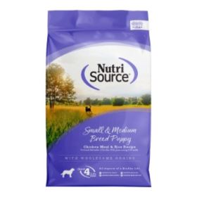 NutriSource Small & Medium Breed Puppy Dry Dog Food Chicken & Rice 12lb