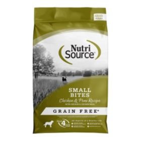 NutriSource Small Bites Grain Free Dry Dog Food Chicken & Peas 12lb
