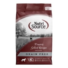 NutriSource Select Recipe Grain Free Dry Dog Food Prarie Select 12lb