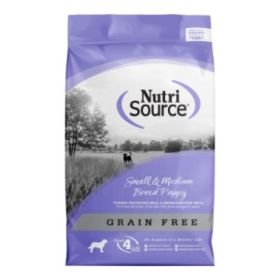 NutriSource Small & Medium Breed Puppy Grain Free Dry Dog Food Turkey 4lb