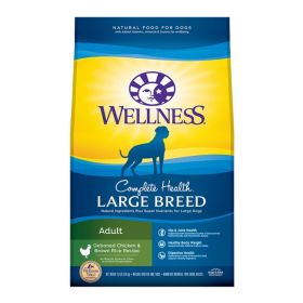 Wellness Dog Large Breed Chicken Brown Rice 15Lb Adult Complete Health