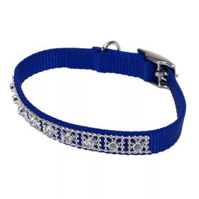 Coastal Nylon Jeweled Collar Blue 3/8X10In