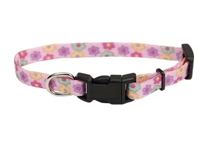 Lil Pals Adjustable Patterned Dog Collar Daisy 1ea/5/16 In X 6-8 in