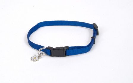 Lil Pals Adjustable Nylon Dog Collar Blue 1ea/5/16 In X 6-8 in
