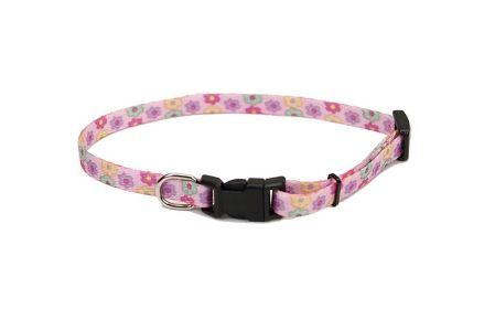Lil Pals Adjustable Patterned Dog Collar Daisy 1ea/5/16 In X 8-12 in