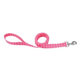 Styles Dog Leash Polka Dot Pink Large 1in. x 6 Ft