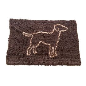 Spot 31â€ x 20â€ Brown Clean Paws Micro-fiber Mat