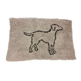 Spot 35â€ x 24â€ Tan Clean Paws Micro-fiber Mat