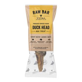 Vital Essentials Dog Raw Bar Freeze-Dried Raw Duck Head Treat 1oz. - (Case of 38)