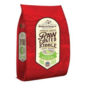 Stella & Chewys Dog Kibble - Raw Coated Cage -Free Duck Recipe 22Lbs