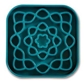 Messy Mutts Dog & Cat Slow Feeder Square Blue 2 Cup