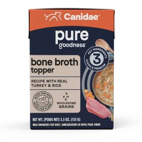 CANIDAE PURE goodness Bone Broth Topper Real Turkey & Rice 5.5oz