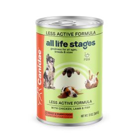 CANIDAE All Life Stages Less Active Canned Dog Food Chicken, Lamb & Fish 13oz. (Case of 12)