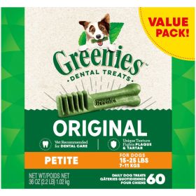 Greenies Dog Dental Treats Petite, Original, 1ea/36 oz, 60 ct