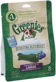 Greenies Dog Dental Treats Large, Blueberry, 1ea/12 oz, 8 ct