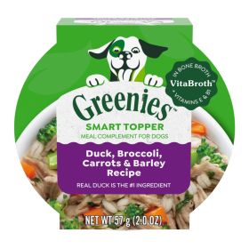 Greenies Smart Topper Meal Compliment for Dogs Duck, Broccoli, Carrots  Barely, 10ea/2 oz