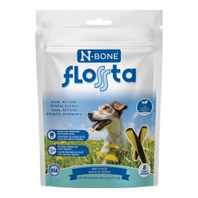 N-Bone Dog Flossta Dental Chews Mint 8 Pack 6.4oz.