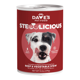 Dave's Dog Grain Free Beef And Vegetable Cuts In Gravy 13.2oz. (Case of 12)