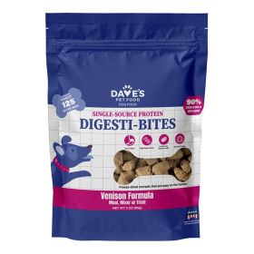 Dave's Pet Food Dog Digesti-Bites Freeze-Dried Venison 3oz.