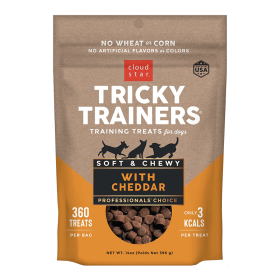 Cloud Star Chewy Tricky Trainers Cheddar Flavor Dog Treats; 14oz. Bag