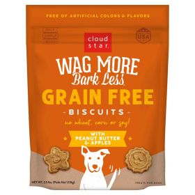 Cloudstar WAG MORE DOG GRAIN FREE PEANUT BUTTER and APPLES 2.5LB